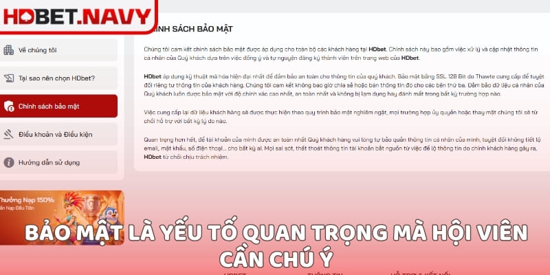 Bảo mật là yếu tố quan trọng mà hội viên cần chú ý