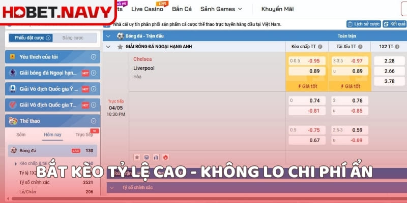 Bắt kèo tỷ lệ cao - Không lo chi phí ẩn