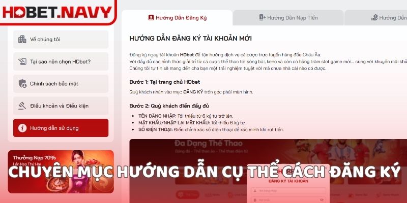 Chuyên mục hướng dẫn cụ thể cách đăng ký