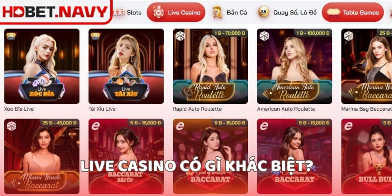 Live casino có gì khác biệt?