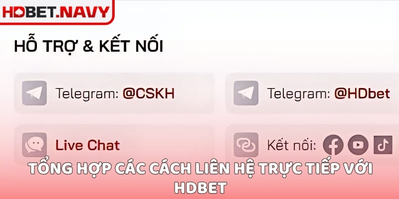 Tổng hợp các cách liên hệ trực tiếp với HDBET